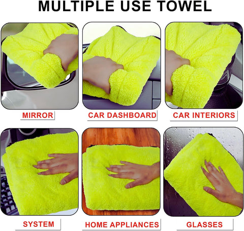 Microfiber Towel for Car Cleaning,1000GSM 35"/24" Dual-Sided