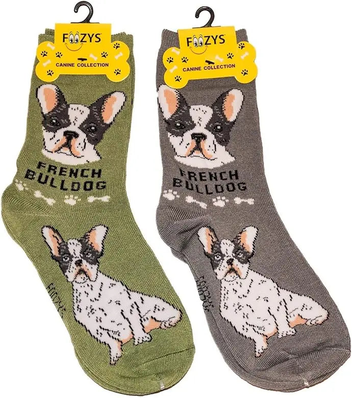 French Bulldog Unisex Crew Socks (2 pairs) Trendy Zone 21