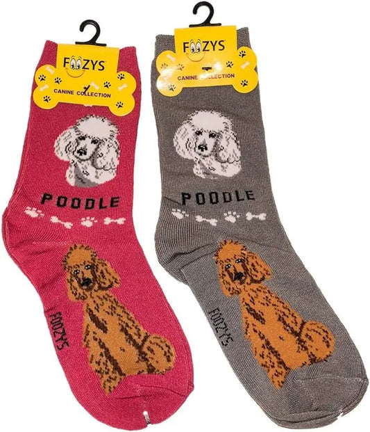 Poodle Unisex Crew Socks (2 pairs) Trendy Zone 21
