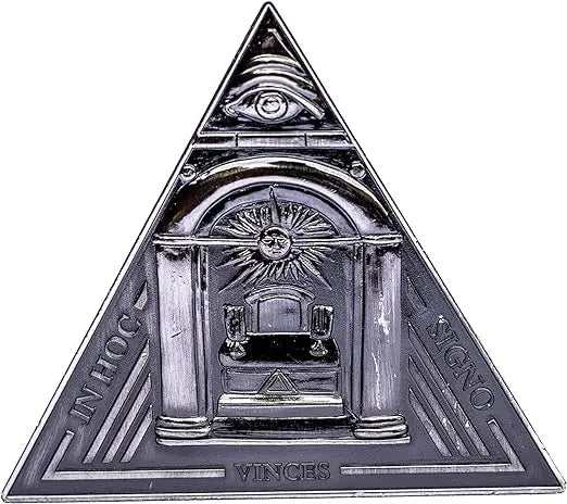 Freemason Masonic Symbol Triangular Antique Desk Clock Trendy Zone 21