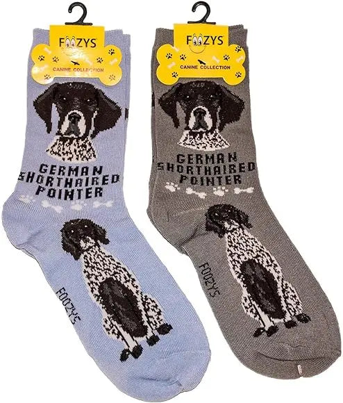 German Shepherd Shorthaired Pointer Unisex Crew Socks (2 pairs) Trendy Zone 21