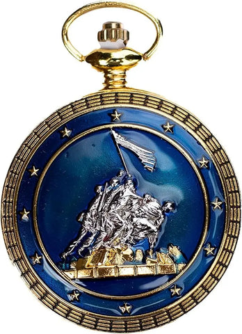 Soldier Raising The Flag Iwo Jima Pocket Watch Trendy Zone 21