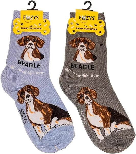 Beagle Unisex Crew Socks (2 pairs) Trendy Zone 21