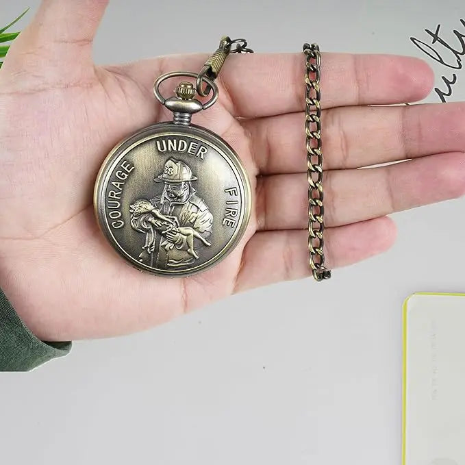 Fire Dept. Courage Under Fire Pocket Watch Trendy Zone 21