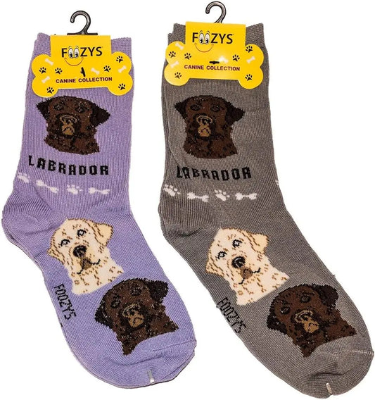 Labrador Unisex Crew Socks (2 pairs) Trendy Zone 21