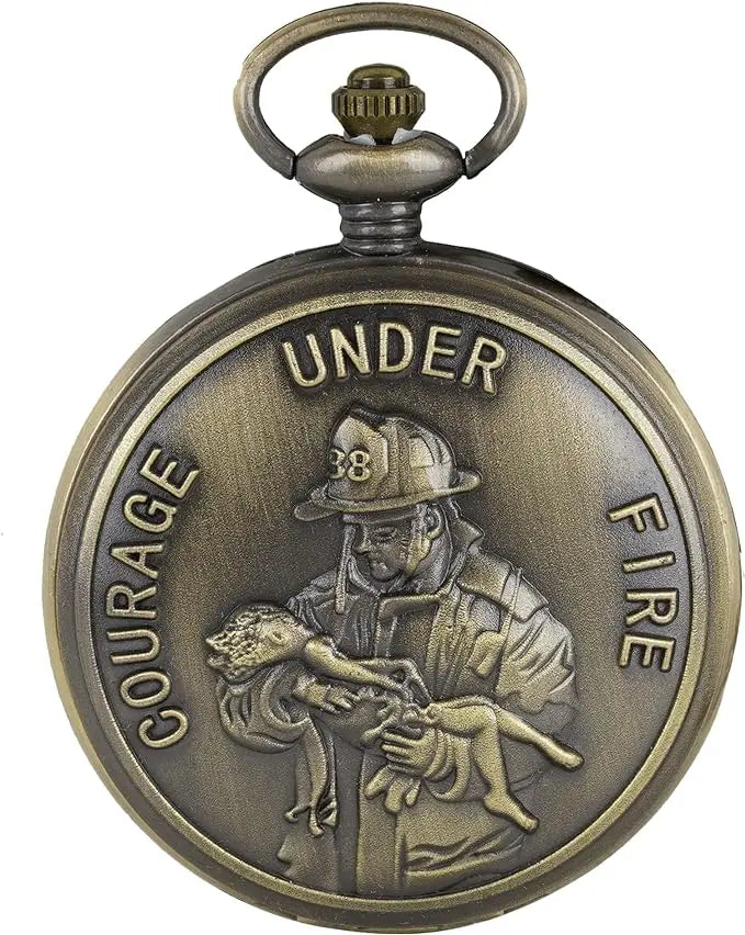 Fire Dept. Courage Under Fire Pocket Watch Trendy Zone 21