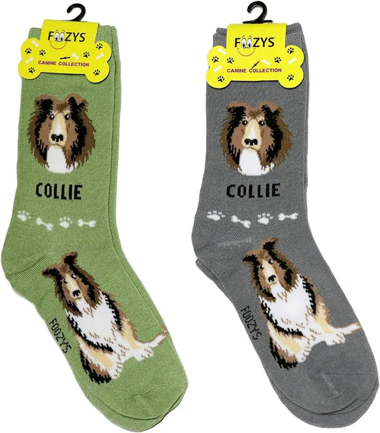 Collie Unisex Crew Socks (2 pairs) Trendy Zone 21