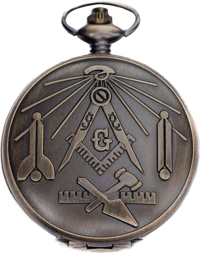 Masonic Freemasonry Alloy Metal Pocket Watch Trendy Zone 21