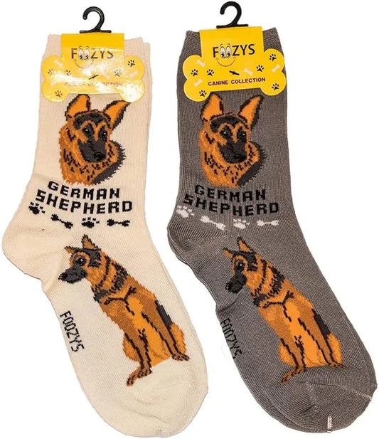 German Shepherd Unisex Crew Socks (2 pairs) Trendy Zone 21