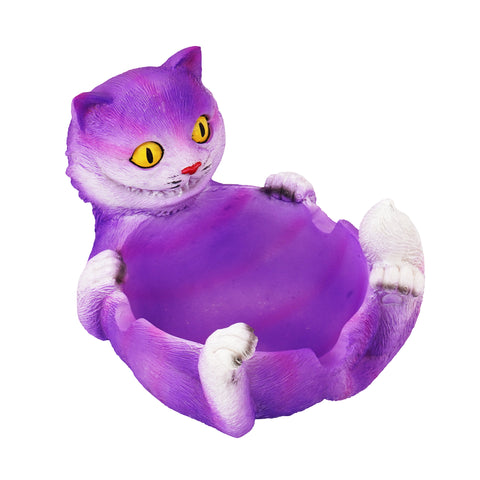 Crazy Trippy Purple Cheshire Cat Ashtray – Alice in Wonderland Inspired Resin Ashtray