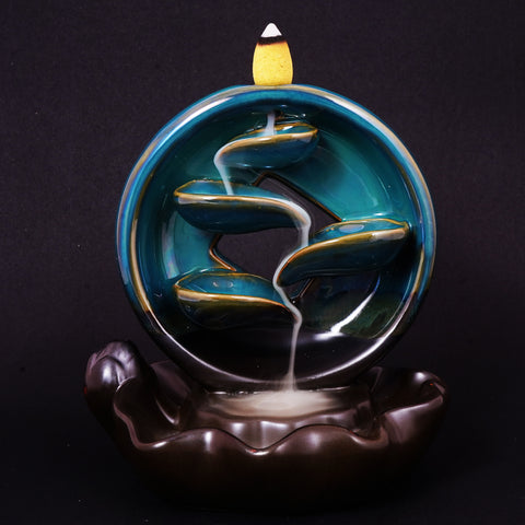 Sacred Shadows Ceramic Backflow Incense Burner – 5.5 Inch