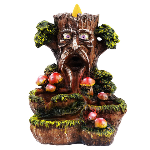 Tree Man Backflow Burner Ornament Multicolor 6"x 5 " Tabletop Decoration