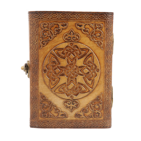 Dragon Embossed Leather Journal – 5 x 7 Inch Handmade Notebook with Aged Linen Parchment Paper