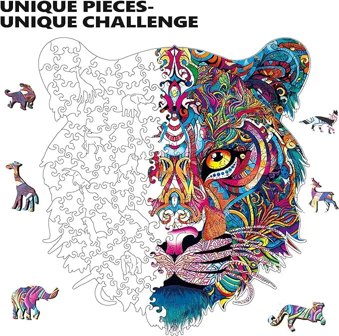Tiger Wooden Animal Jigsaw Puzzle - 200 Pieces Trendy Zone 21