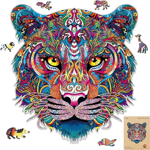 Tiger Wooden Animal Jigsaw Puzzle - 200 Pieces Trendy Zone 21