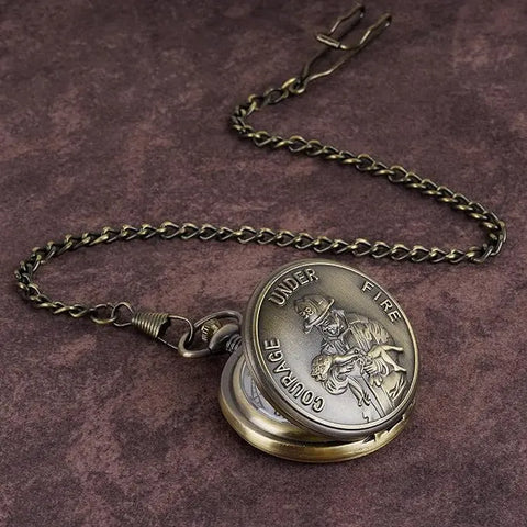 Fire Dept. Courage Under Fire Pocket Watch Trendy Zone 21