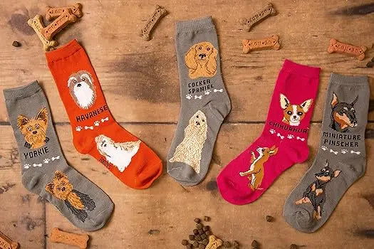 Cocker Spaniel Unisex Crew Socks (2 pairs) Trendy Zone 21