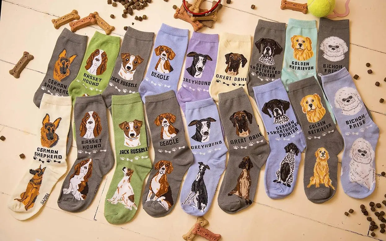 Greyhound Unisex Crew Socks (2 pairs) Trendy Zone 21