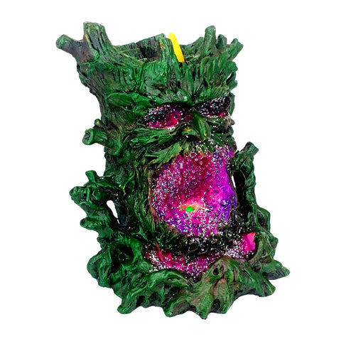 Tree Man Backflow Cone Incense Burner LED Eyes 6.5" for Meditation Home Décor