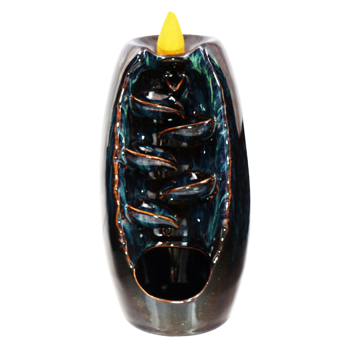 Magic Ceramic Backflow Cone Incense Burner 7" Decorative Incense Holder Gifts