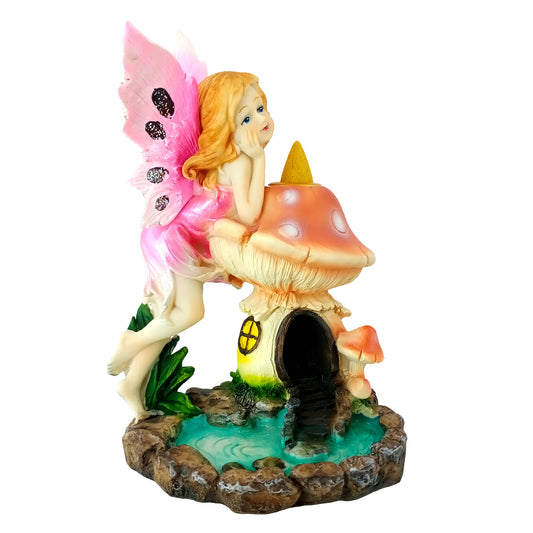 Fairy Mushroom Backflow Burner Ceramic for Yoga & Home Décor Gifting