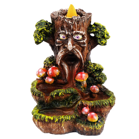 Tree Man Backflow Burner Ornament Multicolor 6"x 5 " Tabletop Decoration
