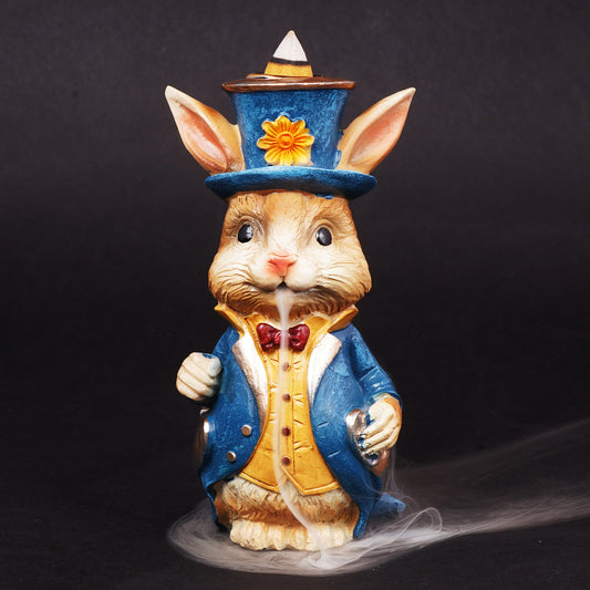 Alice in Wonderland Rabbit Backflow Incense Burner | 6.25 x 2.5 Inches