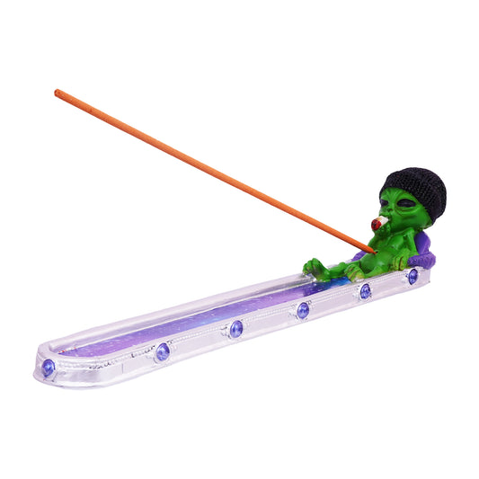 Stoner Alien in Galaxy Incense Burner – 10 Inch Alien Space Incense Holder