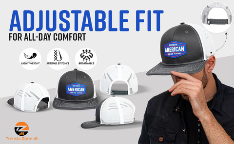 Blue Collar American Cap – Work Hard Play Hard | Comfortable Unisex Everyday Hat