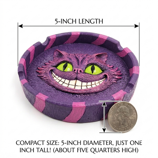 Cheshire Cat Ashtray – Decorative Resin Ashtray with Detailed Cat Design