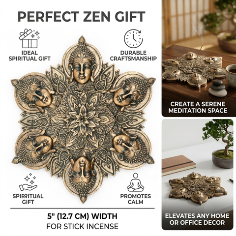 Buddha Mandala Incense Burner – Decorative Stick Incense Holder