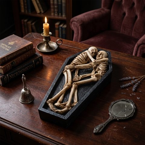 Skeletons in Casket Incense Burner – Decorative Stick Incense Holder