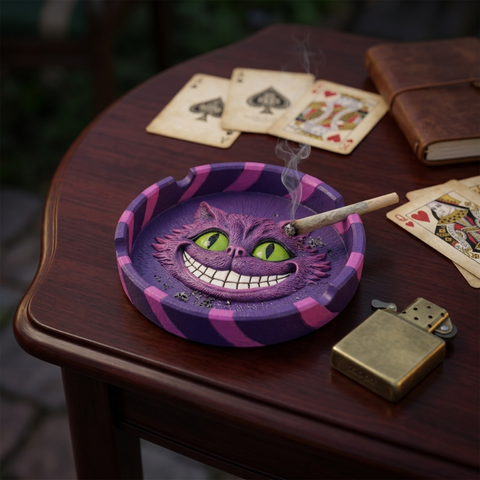 Cheshire Cat Ashtray – Decorative Resin Ashtray with Detailed Cat Design
