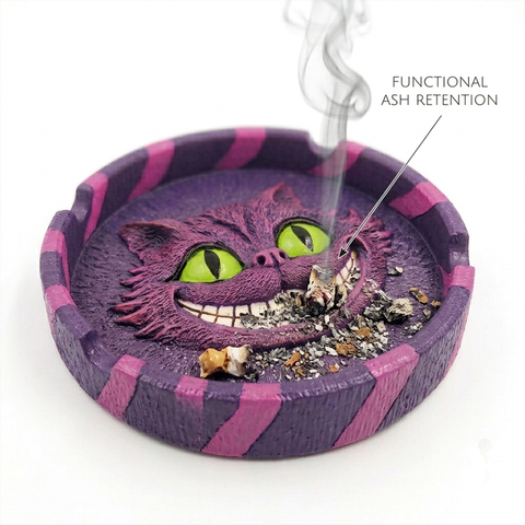 Cheshire Cat Ashtray – Decorative Resin Ashtray with Detailed Cat Design
