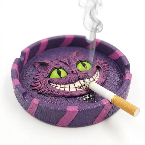 Cheshire Cat Ashtray – Decorative Resin Ashtray with Detailed Cat Design