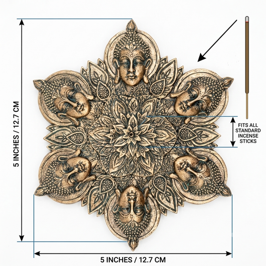 Buddha Mandala Incense Burner – Decorative Stick Incense Holder