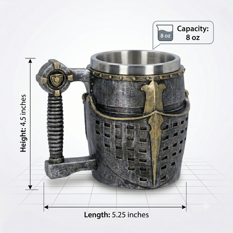 Knight Goblet 5.5 Inches – Hand-Painted Cold Cast Resin