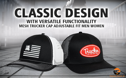 Mesh Trucker Cap Adjustable Fit Men Women Ideal for Outdoor Sports Everyday Wear