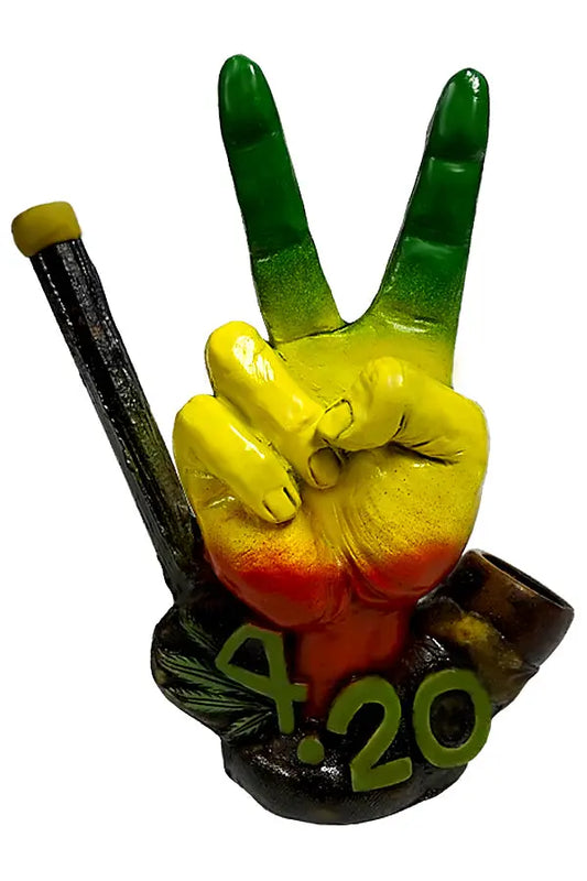 Rasta Peace 420 Pipe Trendy Zone 21