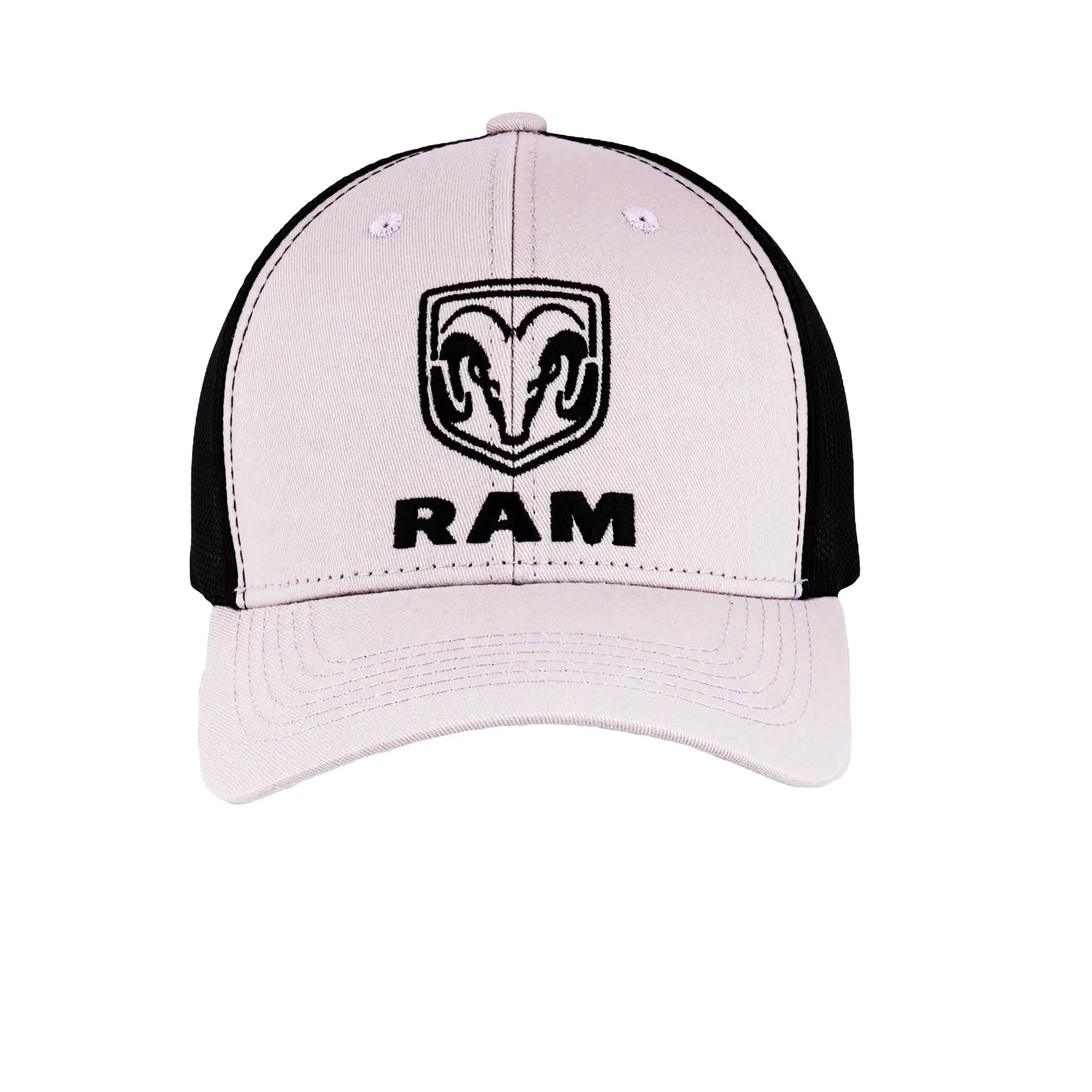 RAM Trucks Logo Gray & Black Mesh Trucker Curved Bill Adjustable Snapback Hat | Officially licensed Trendy Zone 21