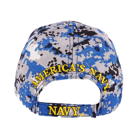 U.S. Navy 3D Letters Digital Camo, Embroidered Cap Hat Licensed Trendy Zone 21