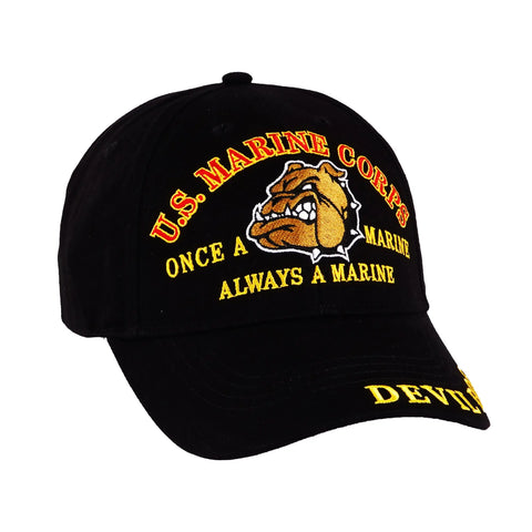 U.S. MARINES Corps Hat Devil Dog Commander Wool Ball Cap Hat Bulldog Embroidered Trendy Zone 21
