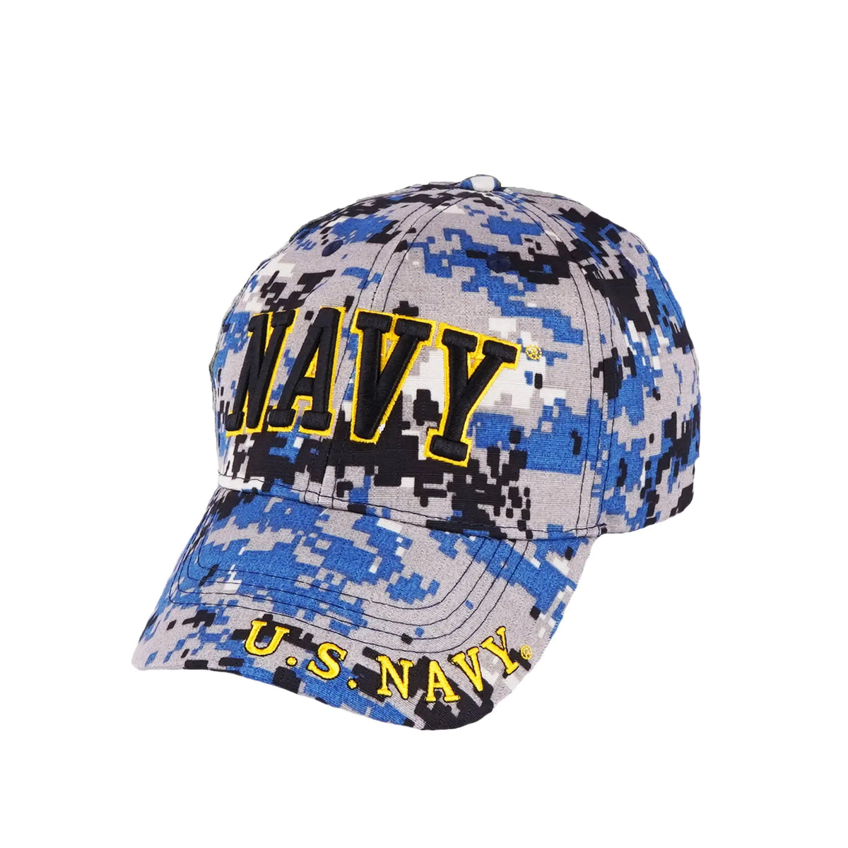 U.S. Navy 3D Letters Digital Camo, Embroidered Cap Hat Licensed Trendy Zone 21