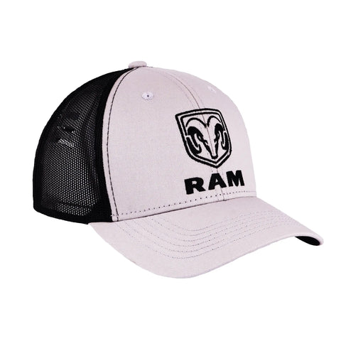 RAM Trucks Logo Gray & Black Mesh Trucker Curved Bill Adjustable Snapback Hat | Officially licensed Trendy Zone 21