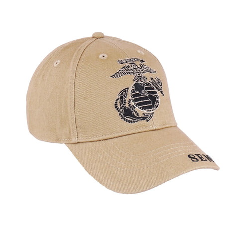 U.S Marine USMC Semper Fi Logo Eagle Embridered Cap Hat Beige Trendy Zone 21