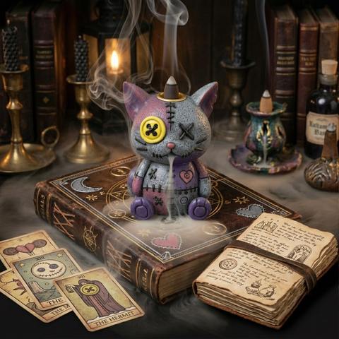 Voodoo Doll Backflow Incense Burner – Decorative Incense Cone Holder