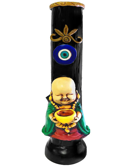 HANDMADE RESIN WATER PIPE WITH EVIL EYE/TURKISH EYE SYMBOL AND BUDDHA HOLDING A BOWL Trendy Zone 21