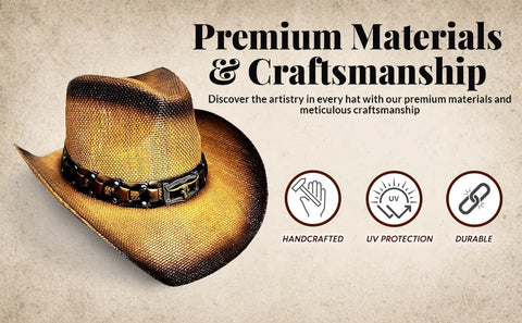 Western Cowboy Hat with Wide Brim Outdoor Adventures & Casual Wear