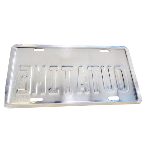 Outatime | | Delorean Metal Embossed License Plate