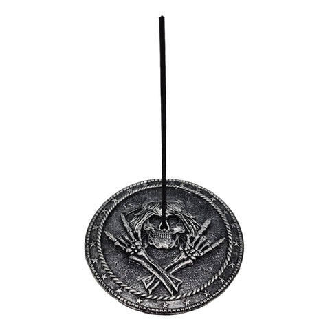 Rock and Roll Skull Incense Burner – Decorative Stick Incense Holder